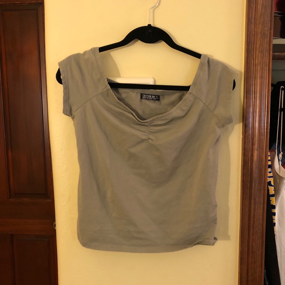 Cotton on short sleeve shirt olive green large